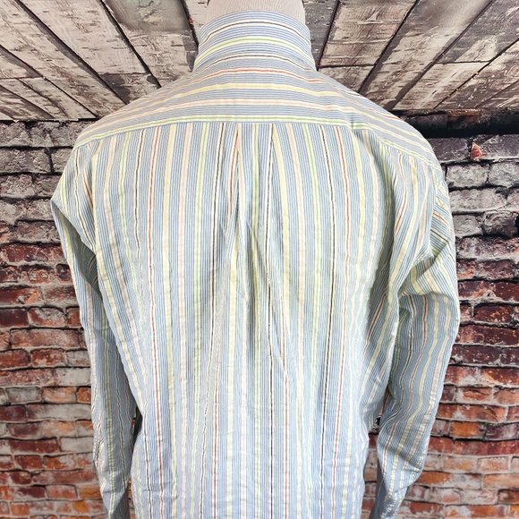 Brooks Brothers 1818 Blue Green Red Yellow Shirt M - Picture 3 of 5